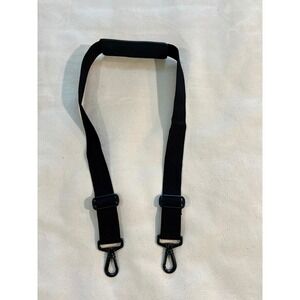 Black Adjustable Shoulder Strap Bag Replacement Padded Handle 2 Hooks